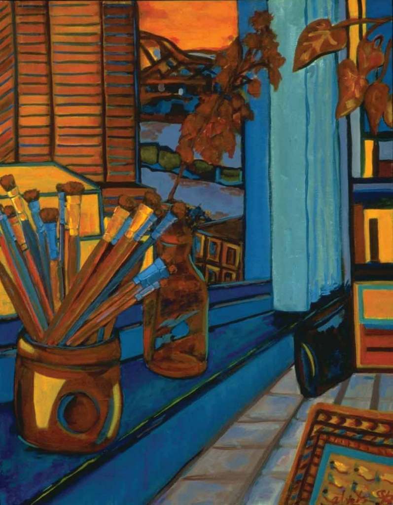 Brushes, 1996, oil on canvas