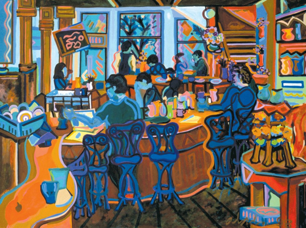 Coffeehouse, 1998, oil on canvas