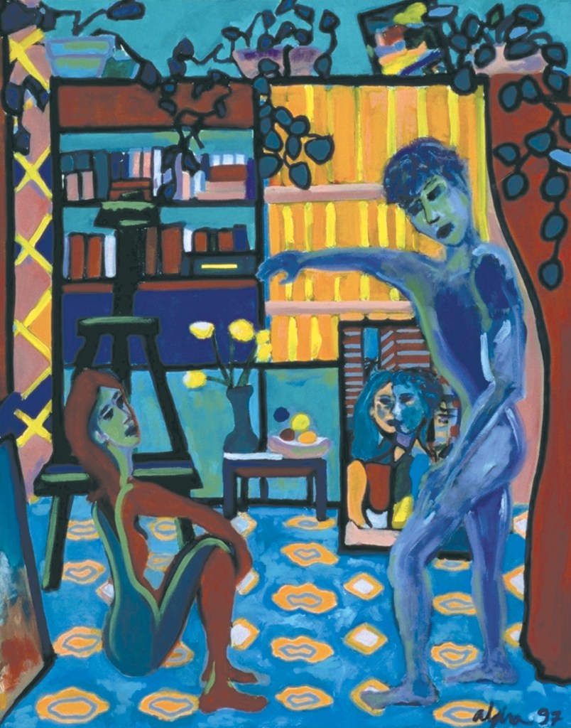 Conversation w/Myself, 1997, oil on canvas, 24" x 30"