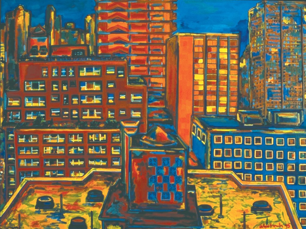 North View, 1995, oil on canvas, 40" x 30"