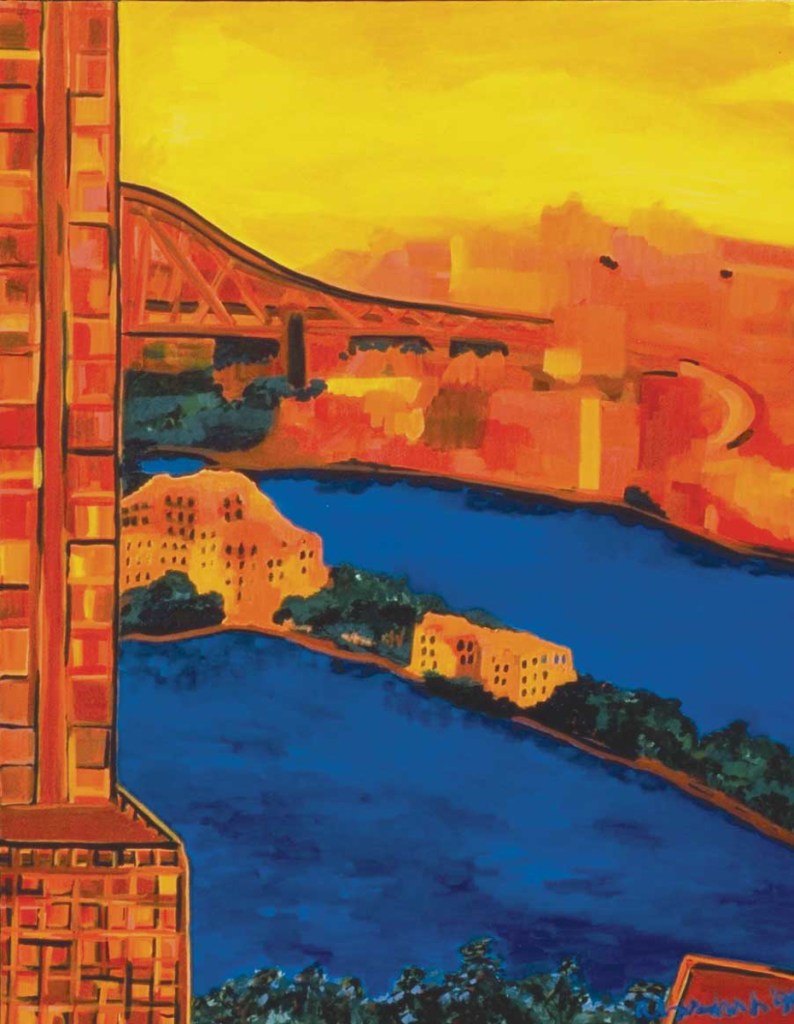 Roosevelt Island, 1994, oil on canvas, 22" x 28"