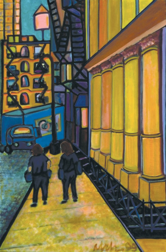 To Canal Street, 1999, oil on canvas, 24" x 36"