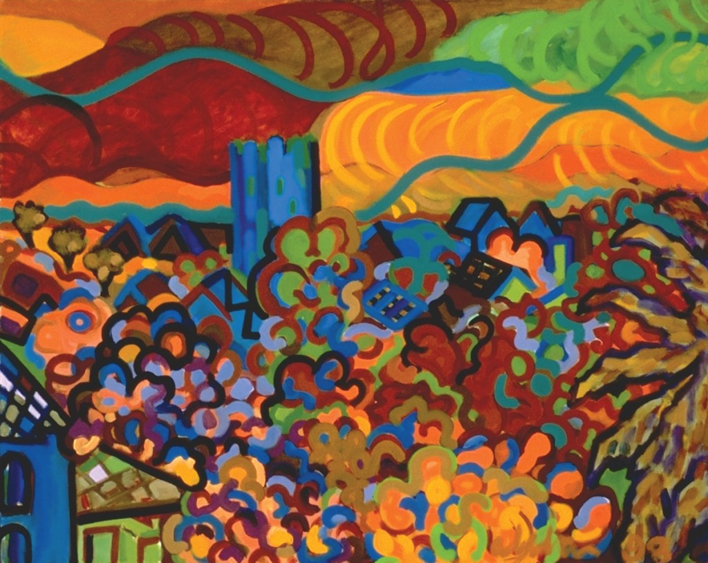 Villa Le Rêve 5, 1998, oil on canvas, 30" x 24"