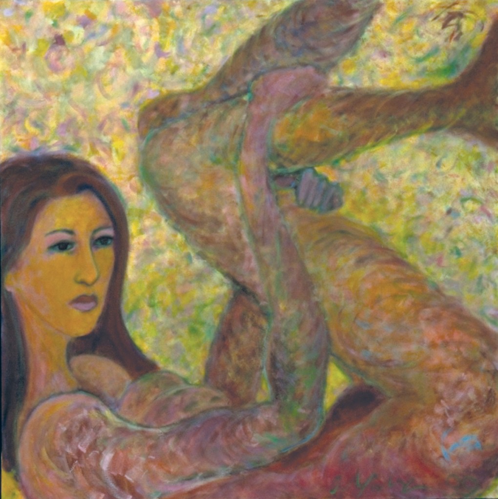 (yes), 1999, oil on canvas, 30" x 30"